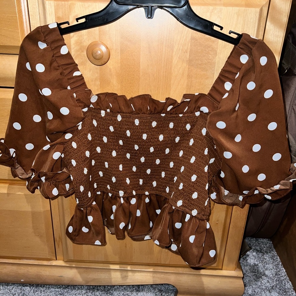 English Factory Cropped Polka Dot Top
Size XS - Picture 2 of 7